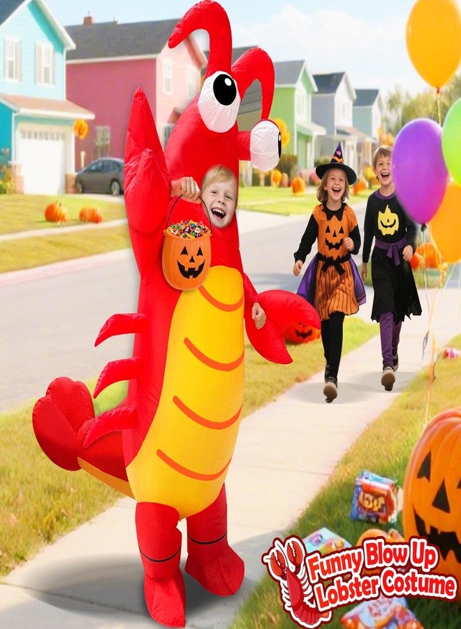 Camlinbo Halloween Lobster Inflatable Costumes, Full Body Blow Up Costume for Kids, Funny Halloween Inflatables for Cosplay Party Boys Girls - Image 4